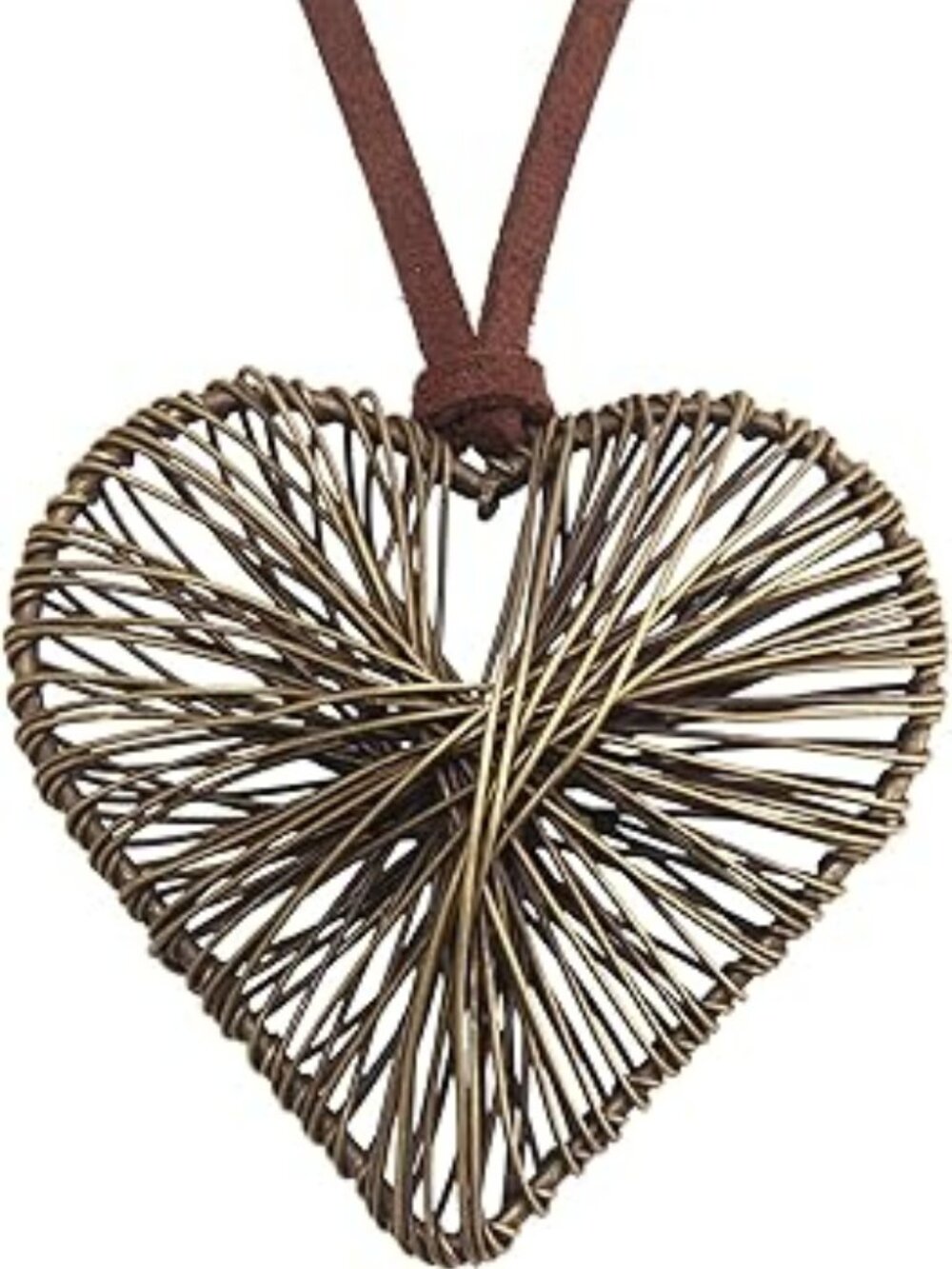 NEW Leather Cord Necklace Heart Pendant Necklace Boho Bohemian Jewelry